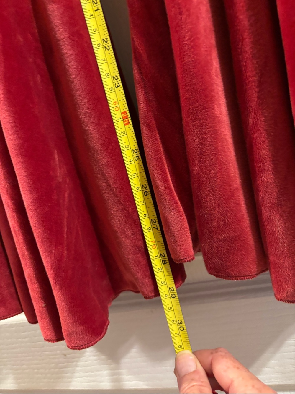 Supersoft stretchy red velvety boho chic flared leggings pants NWOT women’s S - Picture 5 of 7